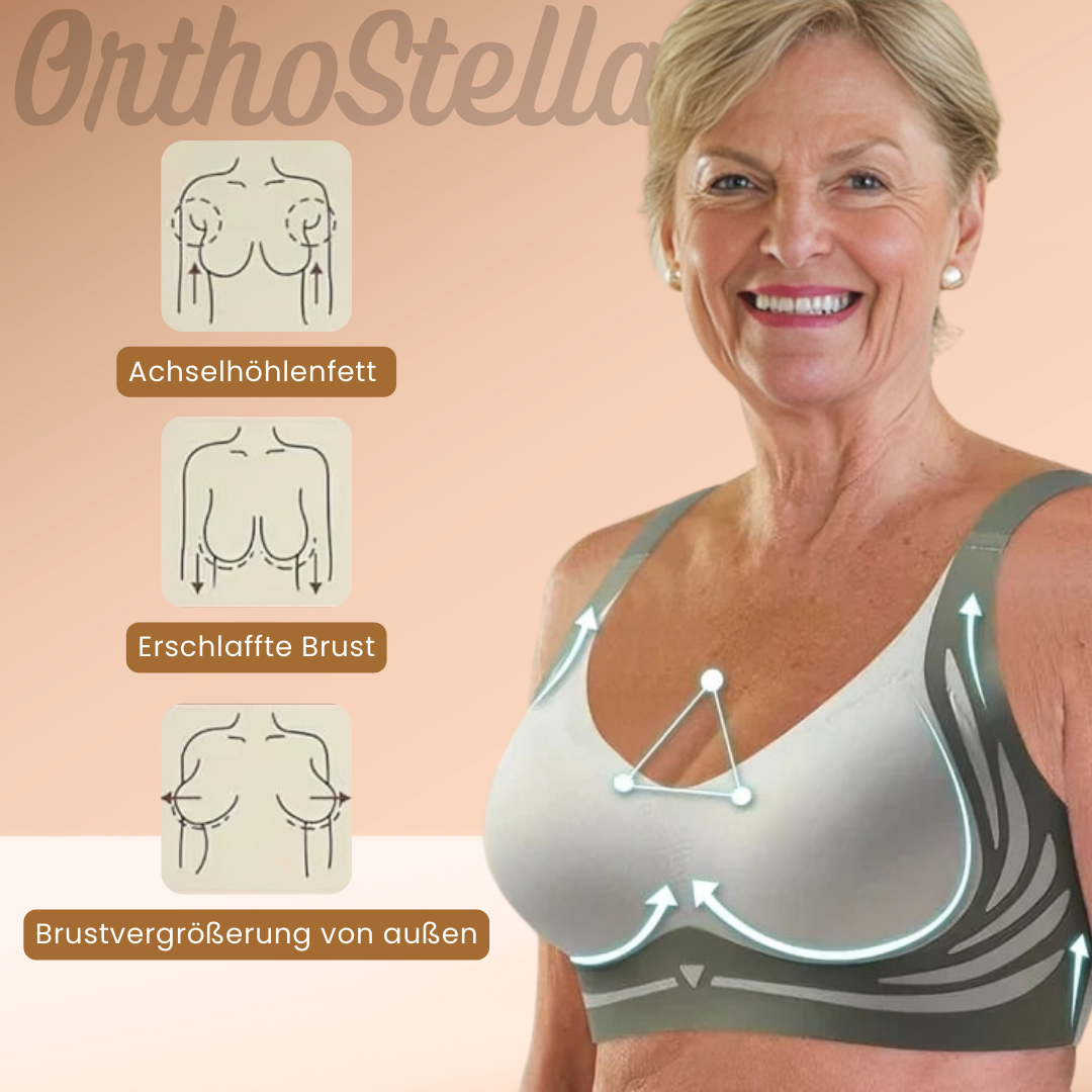 OrthoStella - ergonomischer, bügelloser Komfort-BH für bessere Haltung inkl- Push-Up Effekt