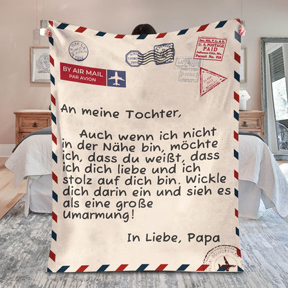 Vater - Für meine Tochter / Für meinen Sohn - Premium Decke™ Ver. 3