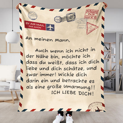 An meine(n) Ehefrau/Ehemann - Premium Decke™ Ver. 3